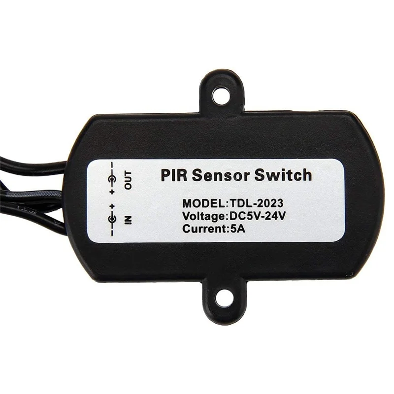 MOPHE-DC 5V-24V 5A Interruttore sensore attivato dal movimento PIR con cavo accoppiatore CC per striscia luminosa a LED