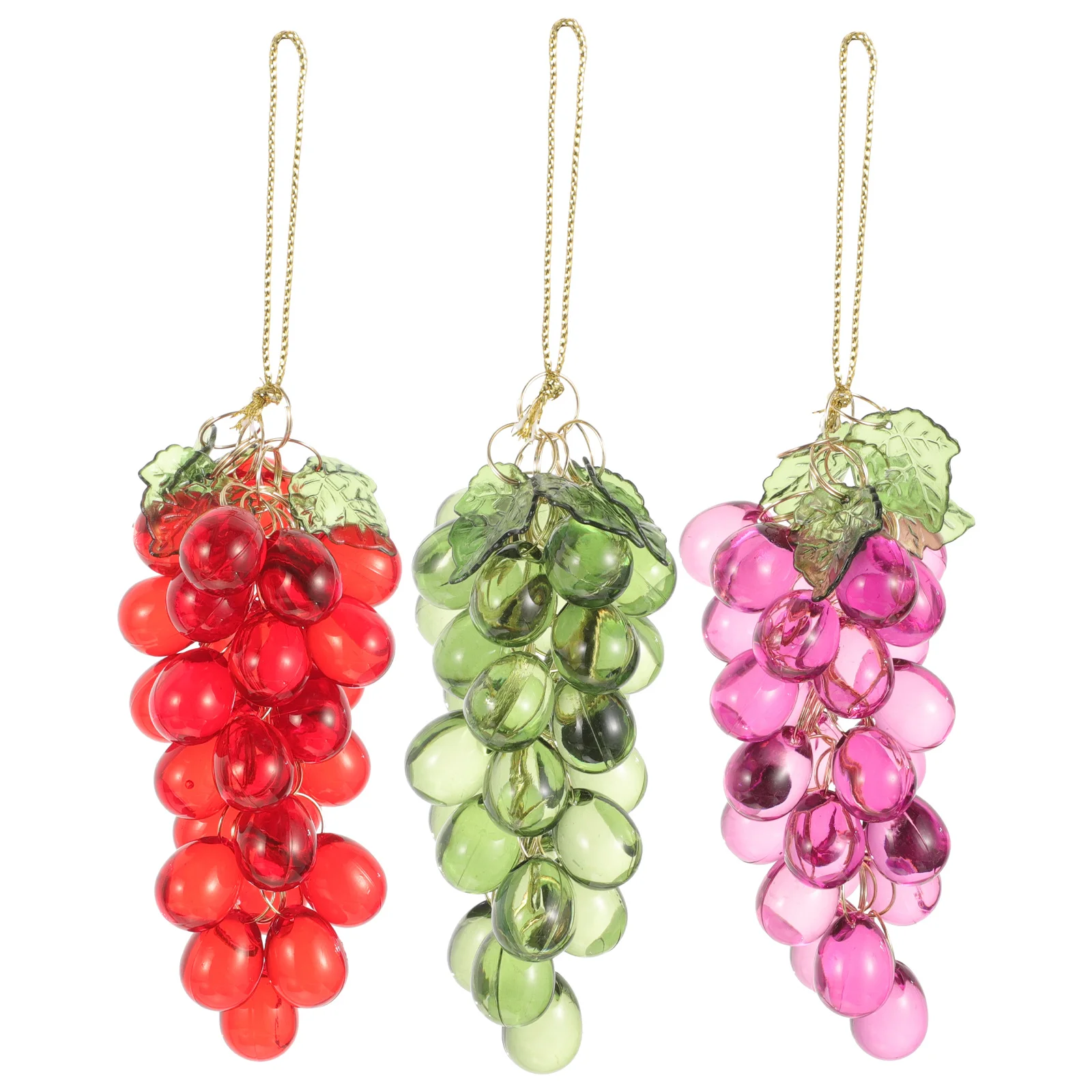 

3 Pcs Hanging Grapes Cluster Pendant Decorative Ornaments Decoration Party Decorations