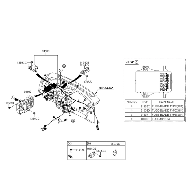 919502H510 91950 2H510 91950-2H510 Fuse Junction Box Relay Box Assembly For Hyundai Entourage 2006-2010