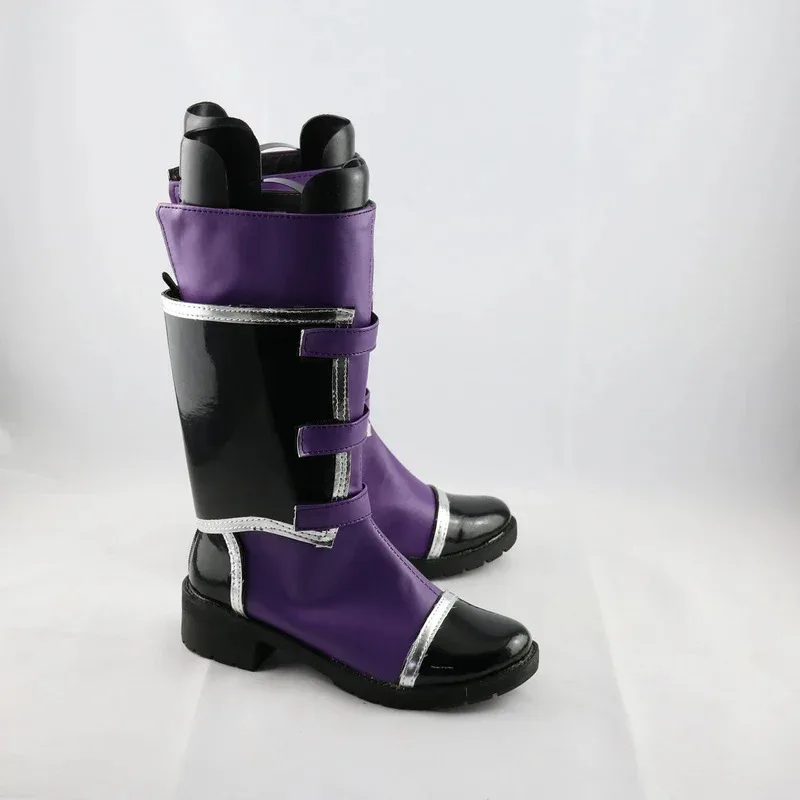 CyKiller Seven 일본 애니메이션 핫 게임 Scissor Seven 코스프레 신발 하루주쿠 겨울 여성/남성 부츠 가발 할로윈 파티