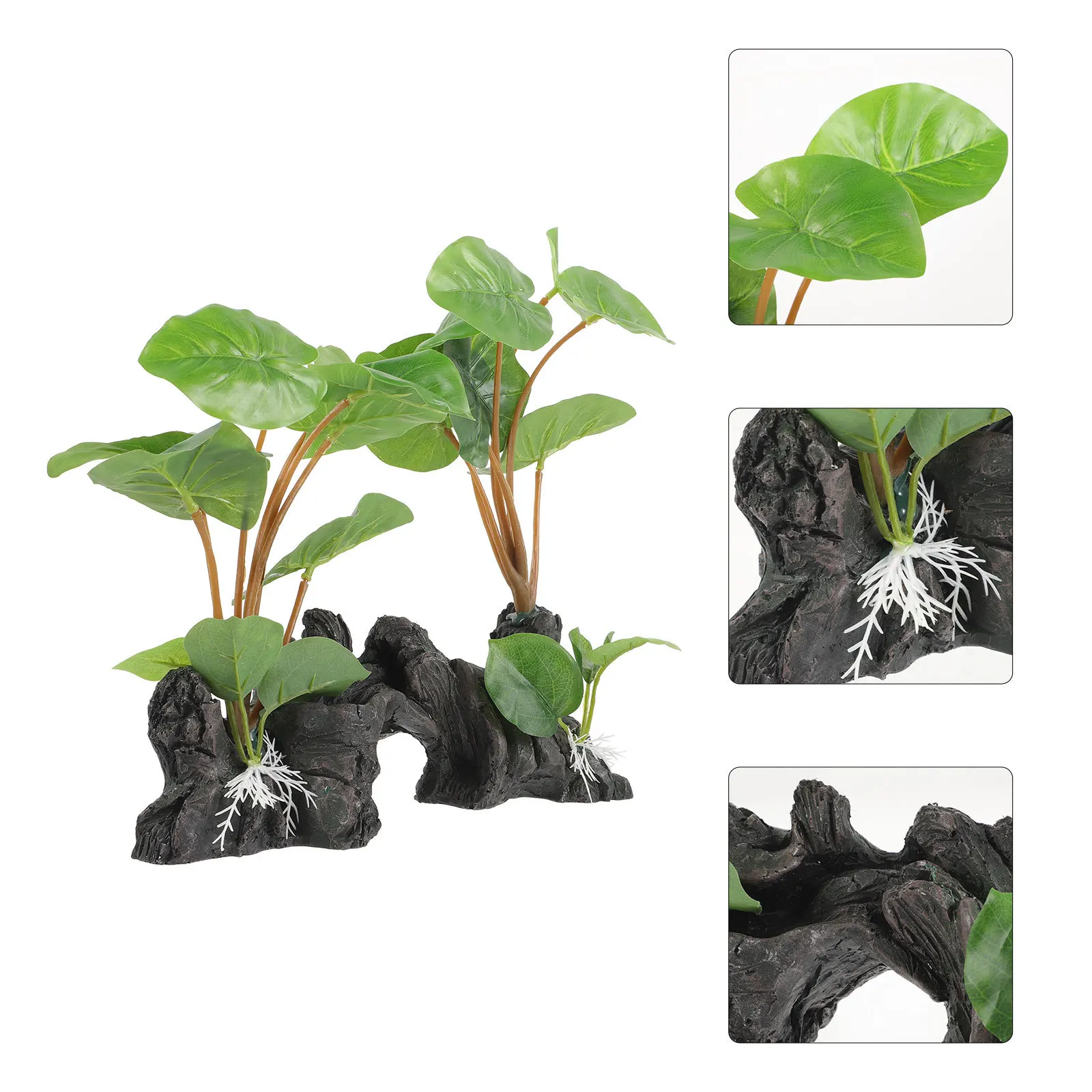 

Realistic Artificial Aquarium Plant Decor Thickened Base Lifelike Fish Tank Plants For Water Landscape Resin Plastic Aquatic