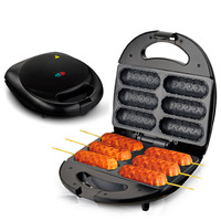 Multifunctional Electric Hot Dog Maker 220V Non-stick Coating Sausage Machine Double heater Breakfast automatic
