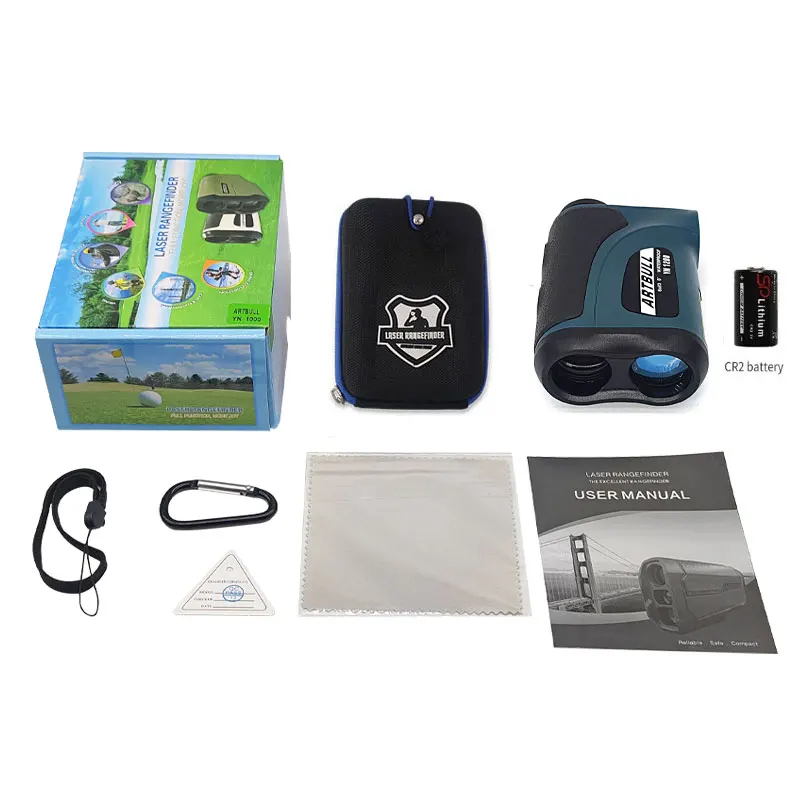 ARTBULL Laser Rangefinder Hunting Outdoor 1200M Golf Rangefinder with Flag-Lock Slope Adjusted Distance Meter
