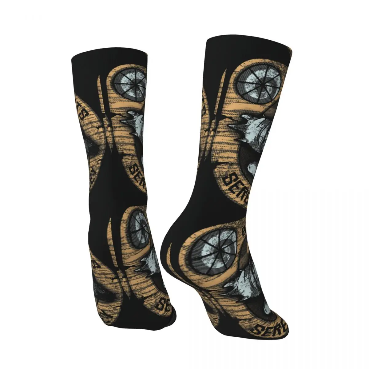 Funny Compression Sock for Men Browncoats Essential Hip Hop Vintage Firefly Spaceship Science Fiction TV Series Boys Crew Sock