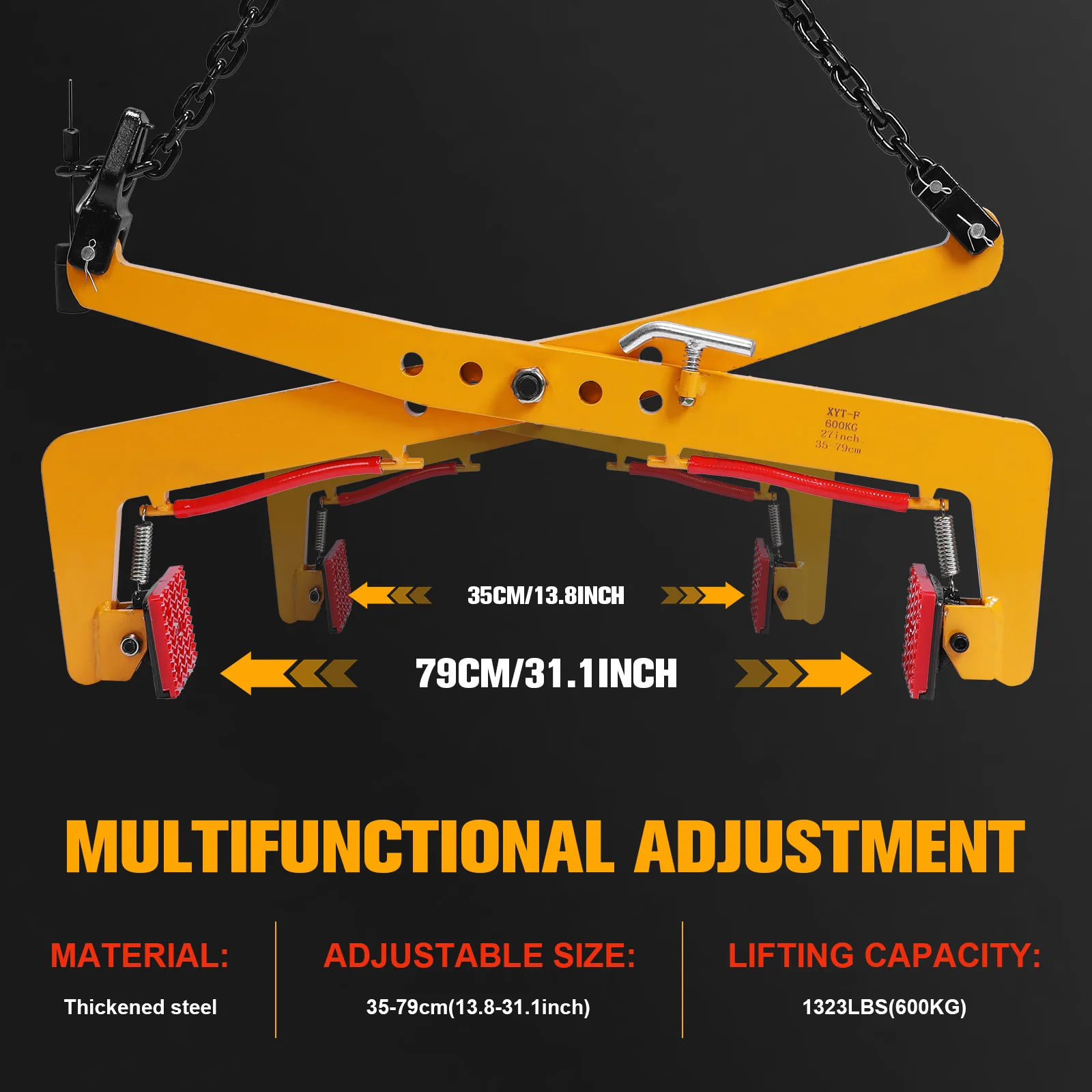 1323 رطل الثقيلة حجر رفع المشبك قابل للتعديل 35-79 سنتيمتر الجرانيت بلاطة رفع المشبك الثقيلة حجر مقص رافع المشبك #3