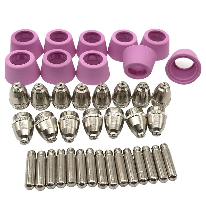 ABRE-40Pcs Plasma Cutter Torch Consumables Electrode Nozzles Cups Kit For AG-60 SG-55 WSD-60 Fit CUT-60 LGK-60 Plasma Cutter