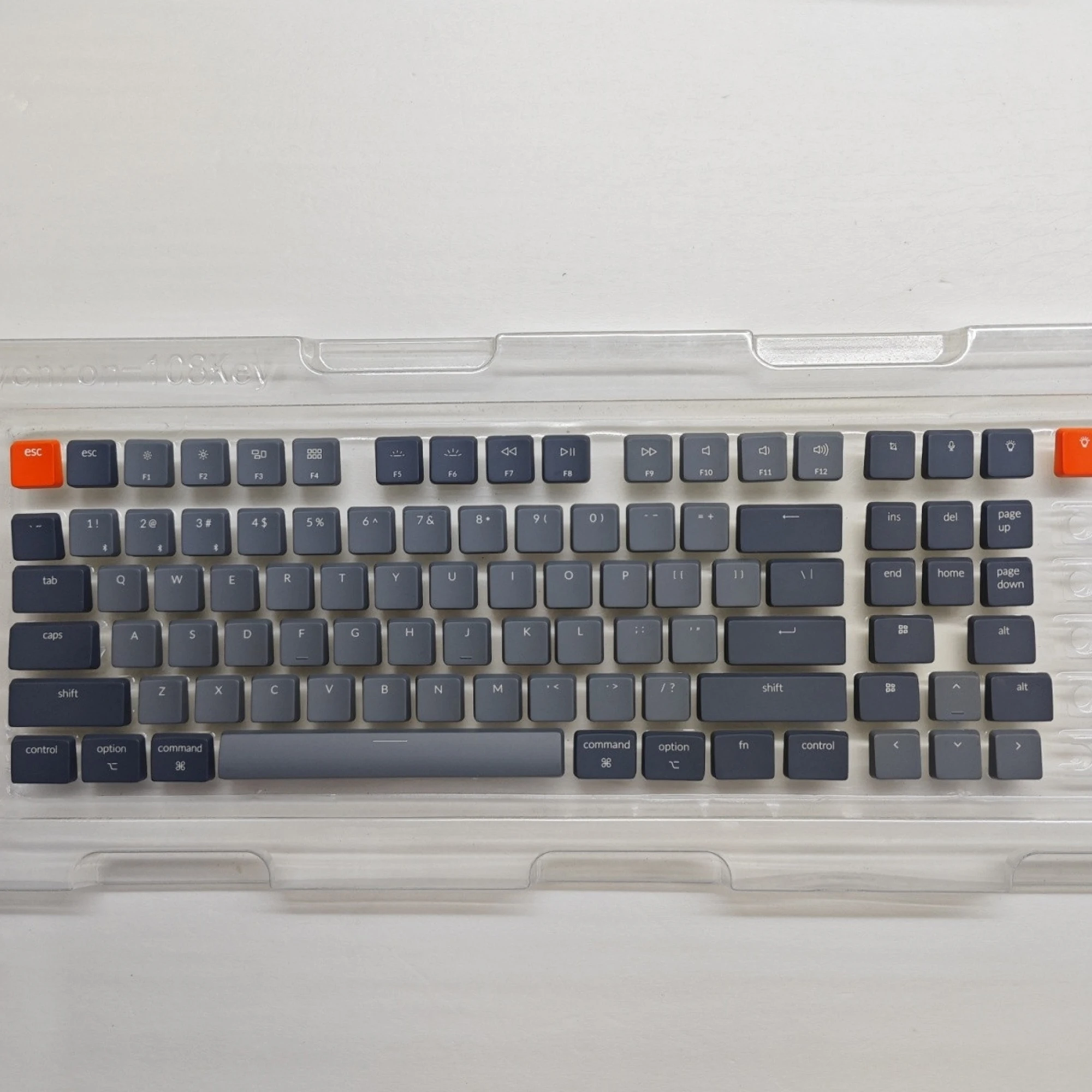Gray Orange K1 SE Low Profile Keycaps Back-Lit Key Caps Compatible with Keychron Low Profile Mechanical Keyboard