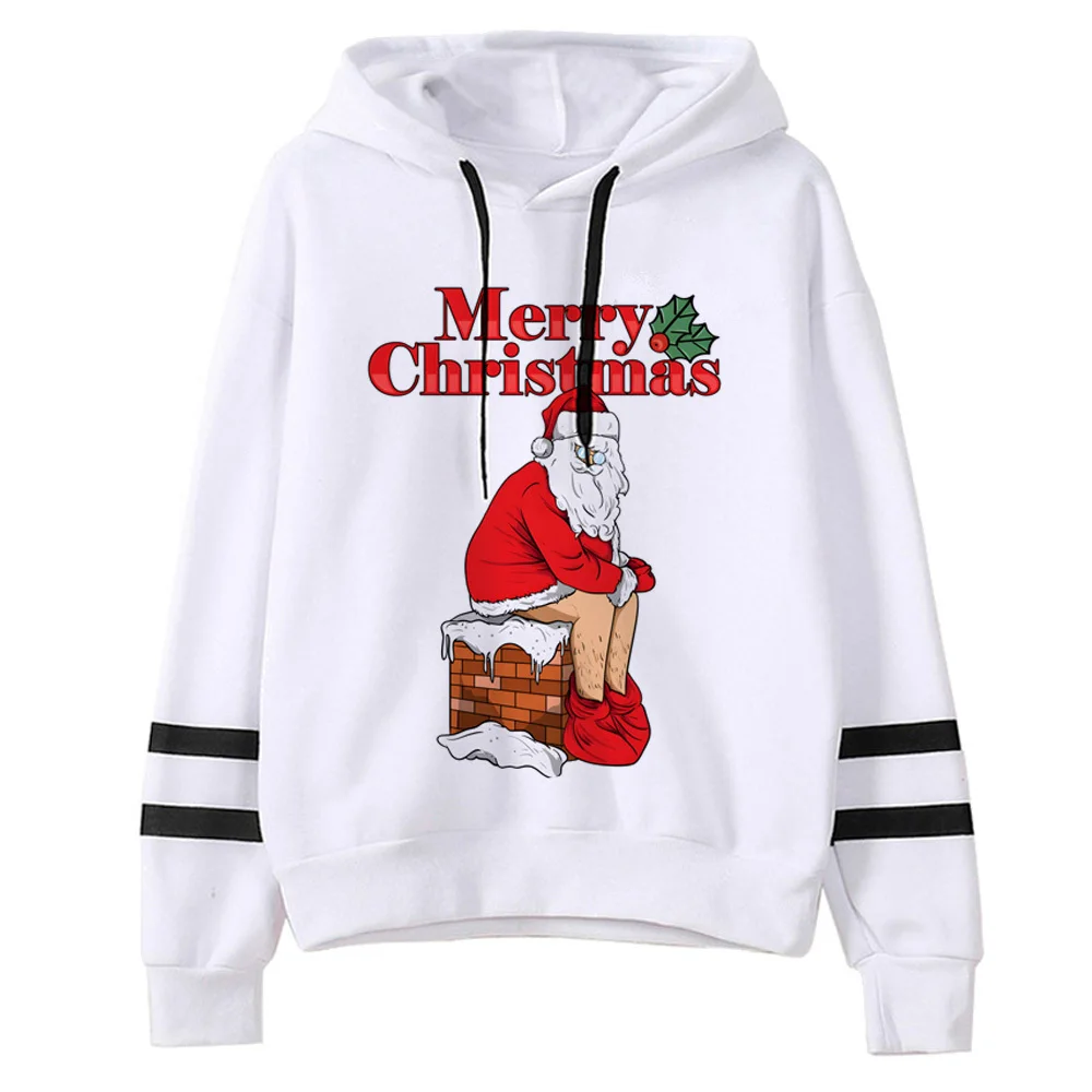 Christmas hoodie pattern graphic trendy clothes for teens funny Japanese female hoddie printed design winter modern style anime