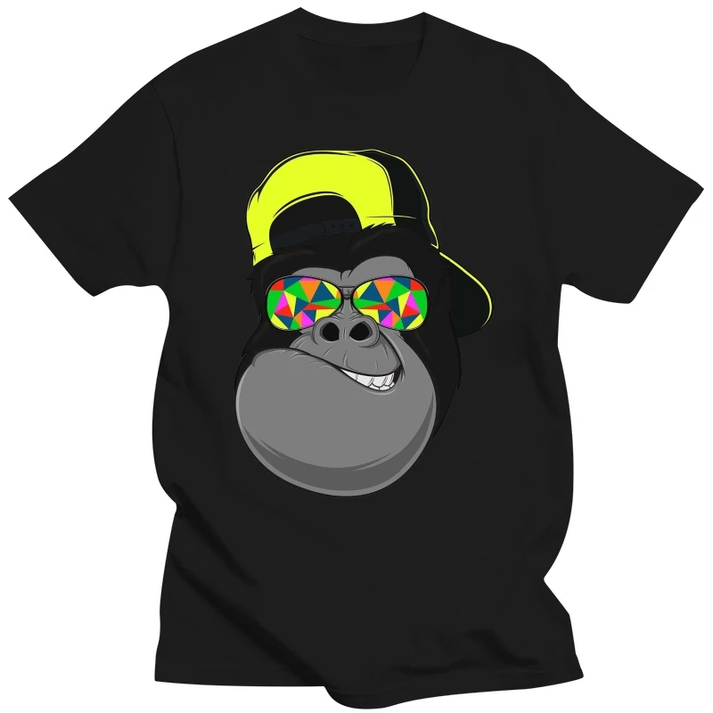 Cap Wearing Funky Sunglasses Cool Gorilla Grinning Mens T Shirt Pride Of The Creature T-shirts