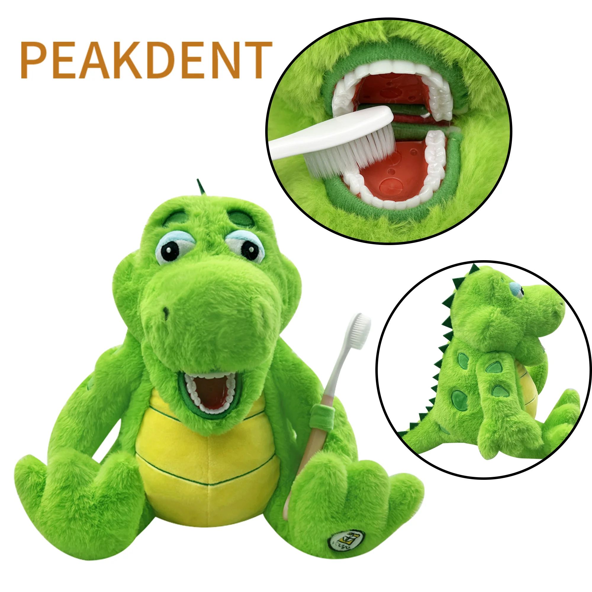 Dentist Kids Toothbrush Buddy Oral Health Presentation Teaching Teeth Model Doll with Teeth Model for Kids Brushing Practice