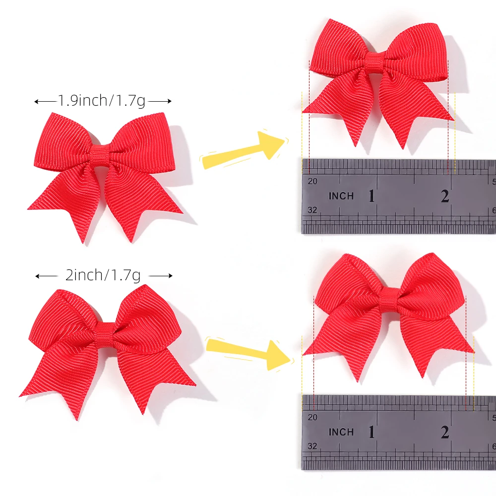 10 Pz/set Nuovo Carino Solido Nastro Bowknot Pinze per Capelli per Le Neonate Archi Fatti A Mano Tornante Barrettes Copricapi Accessori Per Capelli Per Bambini