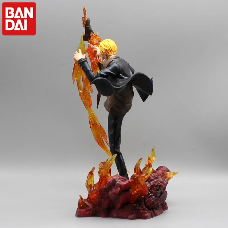 One Piece Sanji Straw Hat Group Devil Wind Foot Three Main Action Figures Gk Model Ornament Peripheral Toy Kid Holiday Gift