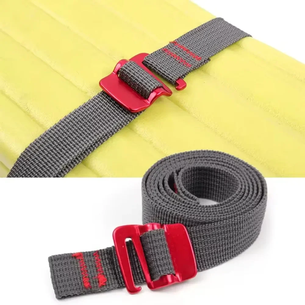 Outdoor Travel Backpack Nylon Strap with Quick Release Hook Durable Fixed Cargo Belt Hiking Climbing Luggage Tightening Strap