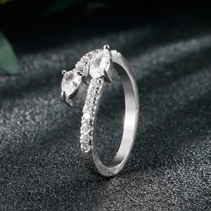 14k echte Goldbeschichtung AAA Zirkon Simples Schlange in Form von Nagel Open Ring Elegante Frauen Frauen Arbeitstag Ring Party Schmuck Schmuck 12 Hauptverkäufe Sohle für Taco - №11