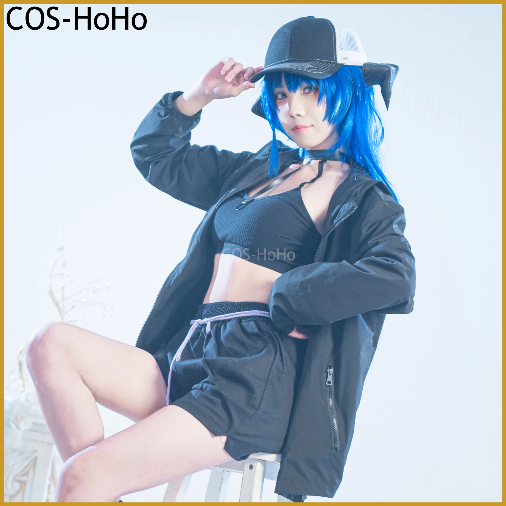 

COS-HoHo Arknights Tower Records Mostima/W Sportswear Uniform Cosplay Costume Halloween Carnival Party Role Play Outfit Women