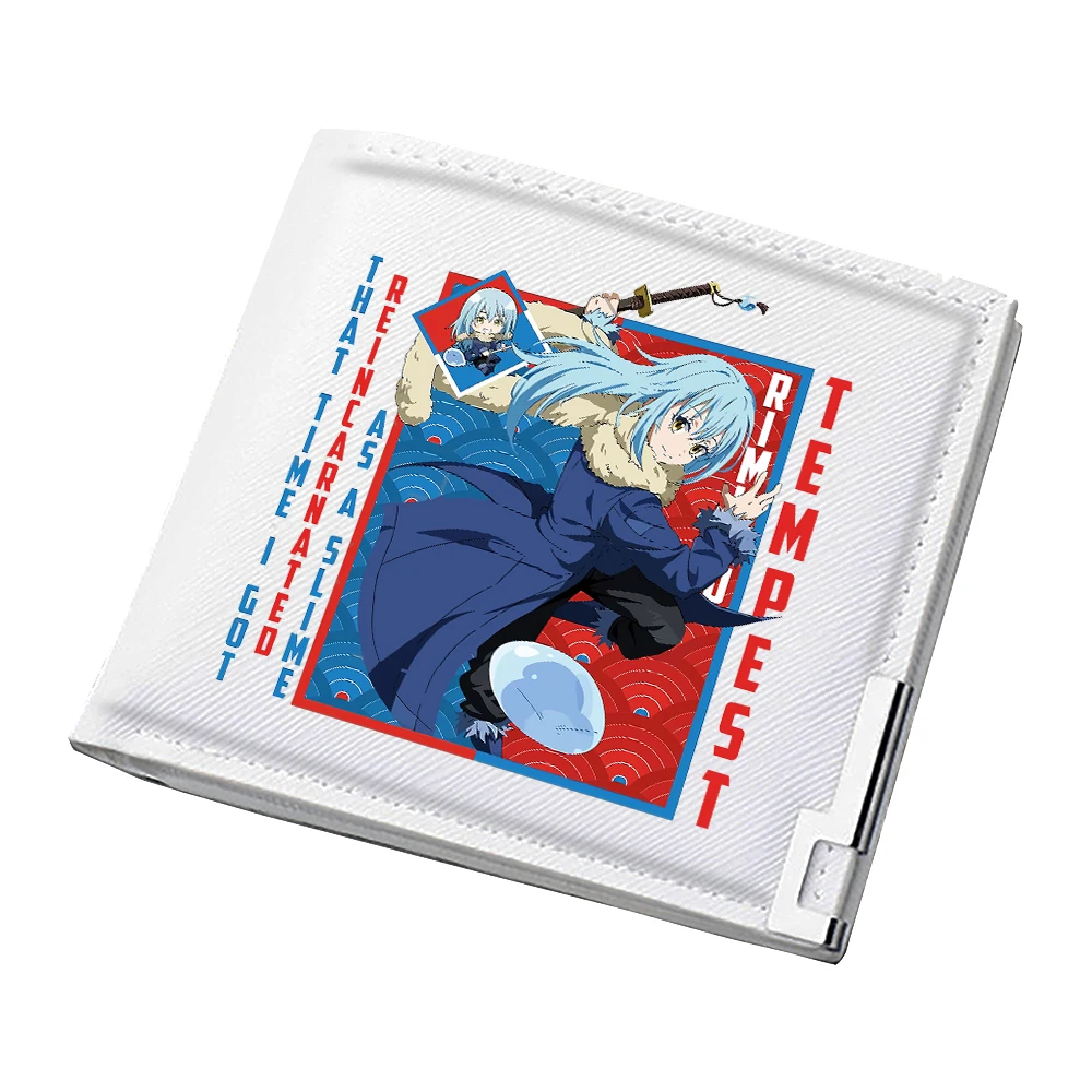 That Time I Got Reincarnated as a Slime Anime Short Wallet Kawaii ID Card Holder White Pu Leather Cartoon Purse Unisex Money Bag view 6