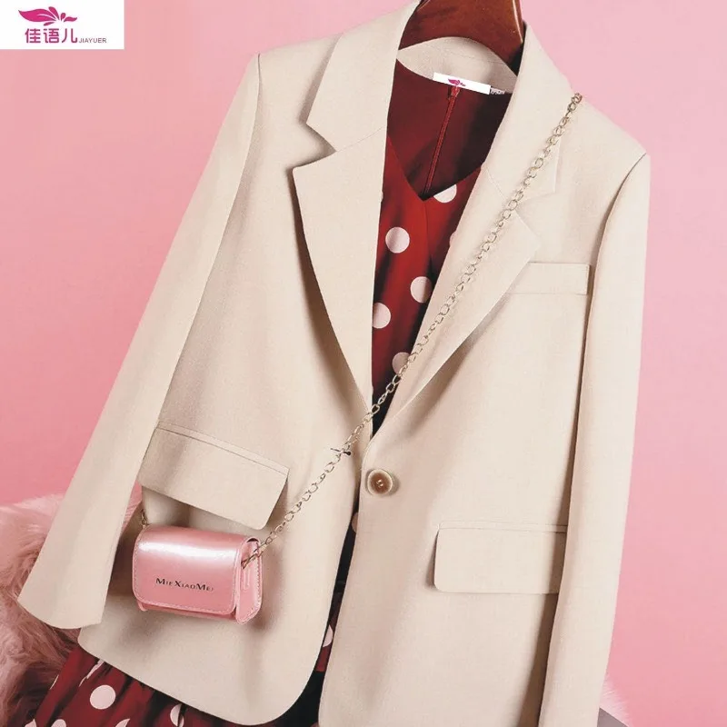 Autumn Winter Black Blazer Women Clothing Coat Long Sleeve Single Button Office Lady Business Work Jacket Outerwear Tweed Coats