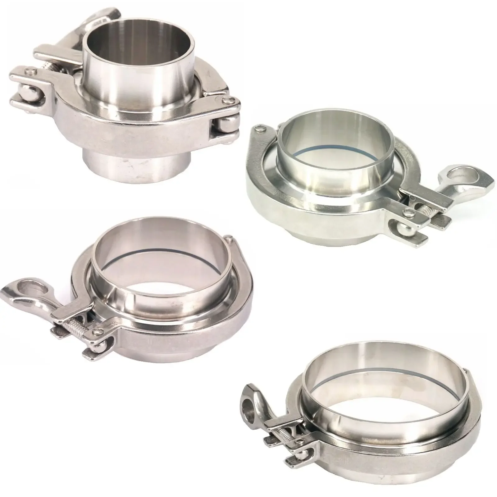 

Набор фитингов с наконечником + зажим + прокладка, наружный диаметр 12,7-108 мм, тройной зажим 0,5–4 дюйма, санитарный комплект из нержавеющей стали 304, муфта Tri-Clover Union