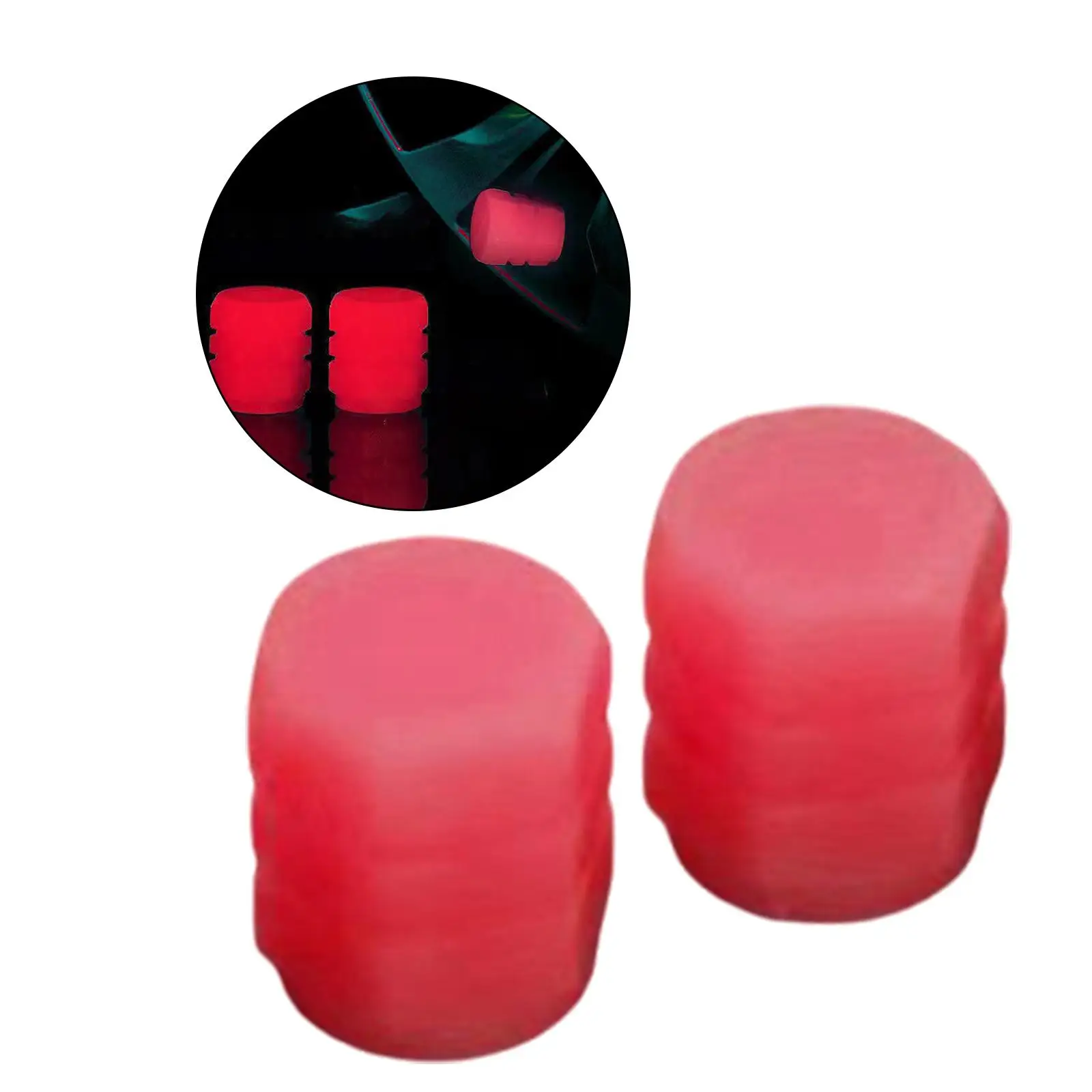 

2 универсальных колпачка для штока клапана автомобильных шин, светящиеся пылезащитные украшения, флуоресцентные