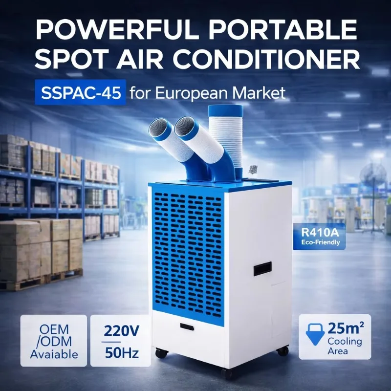 15000BTU Portable Spot Cooler for Construction Sites and Industrial Work Area Temporary Cooling Solutions