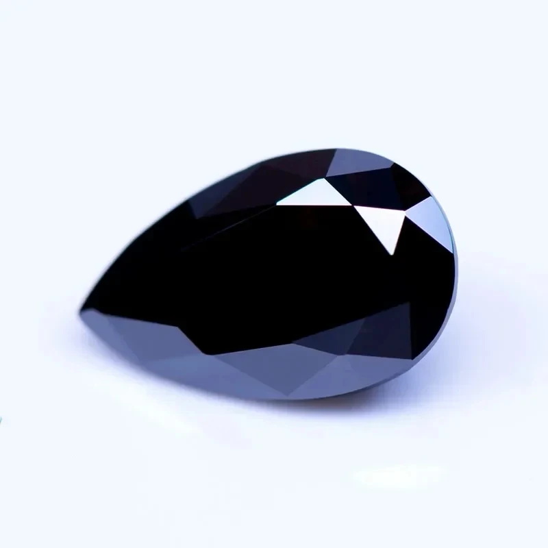 Loose Moissanite Stone Black Pear shape 0.35~5ct Excellent Cut Lab Grown Diamonds Pass test With GRA Certificate For jewelry