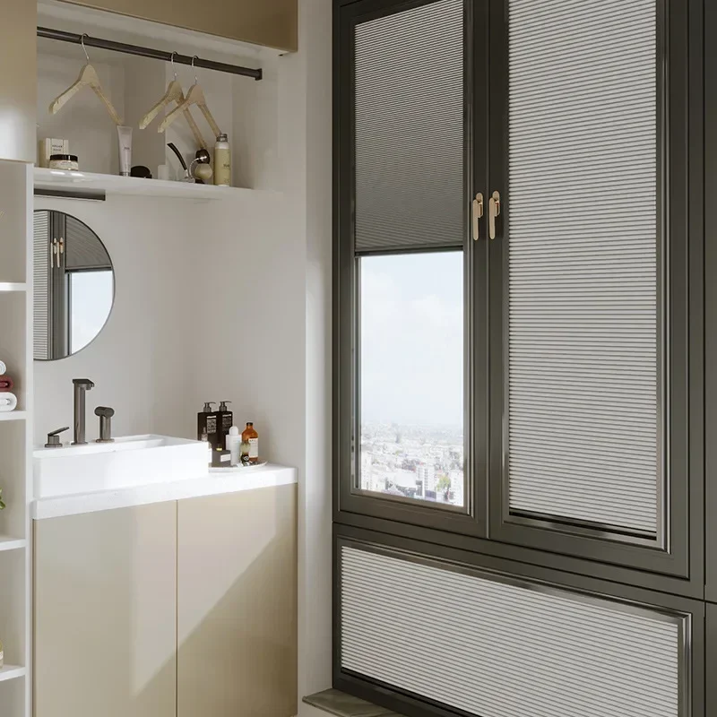 Open blinds, no punching, kitchen, bathroom, inverted blackout, heat insulation, window, embedded honeycomb