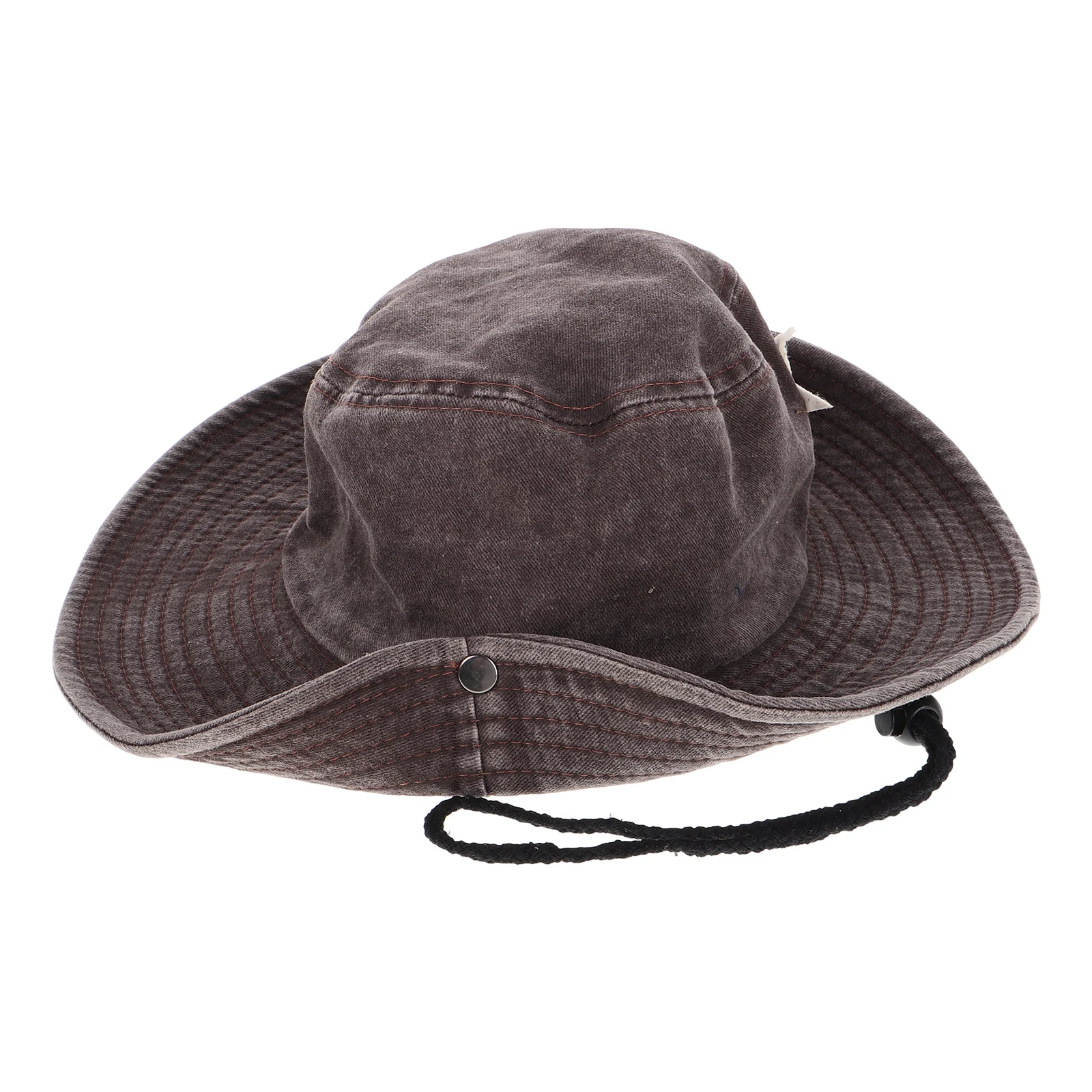 

Comfortable Wide Brim Denim Cowboy Hat Brown Summer Outdoor Fishing Hiking Bucket Hat For Women Sun Protection Equipment
