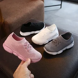 Four Seasons Children's sneaker Elastic Socks Shoes Baby Boys Girls Sneakers Kids Pops Shoes Knitted White Single Sports Shoes