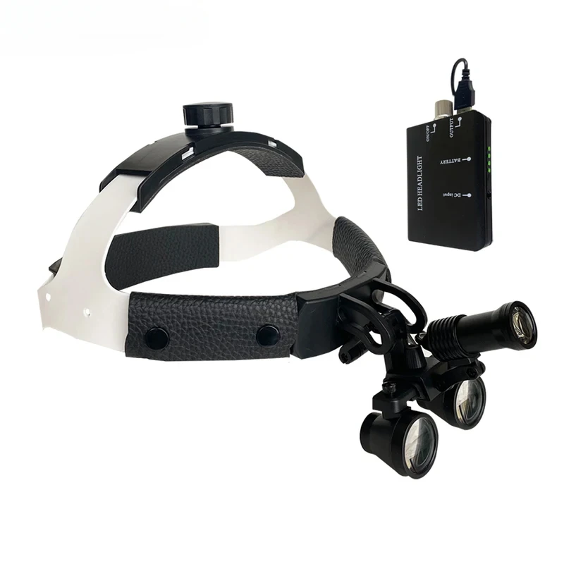 Dental Binocular Magnifier Headband Medical Loupes Optical Glass 2.5X 3.5X Ultra-wide Field of View