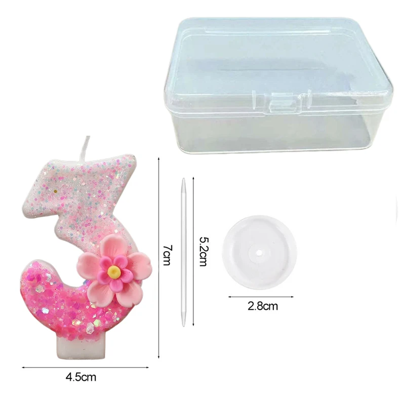 DIY Creative Number Candles with Sticky Powder 0-9 Digital Birthday Cake Decoration Party Supplies