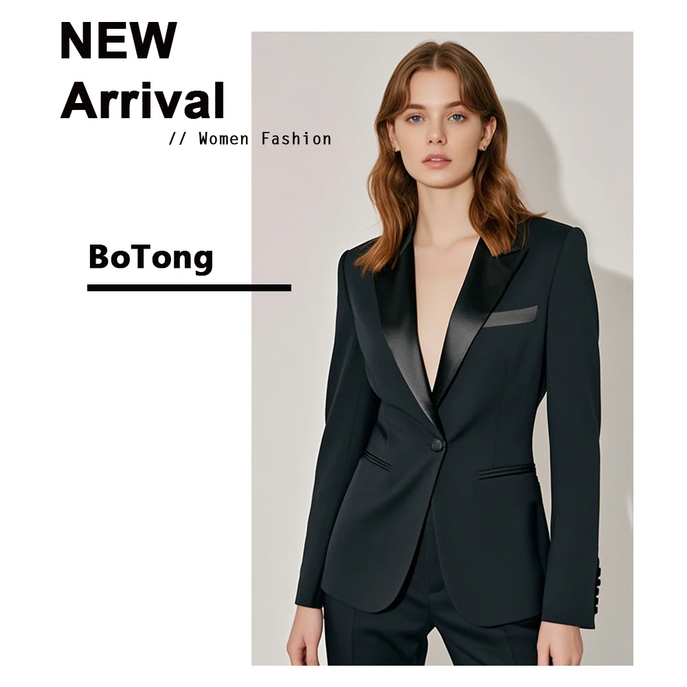 بدلة نسائية مكونة من قطعتين بدلة نسائية أنيقة بأكمام طويلة للعمل #2