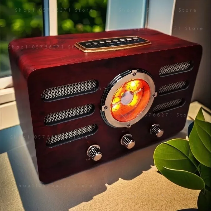 Retro desktop radio FM medium wave shortwave bluetooth speaker card stereo