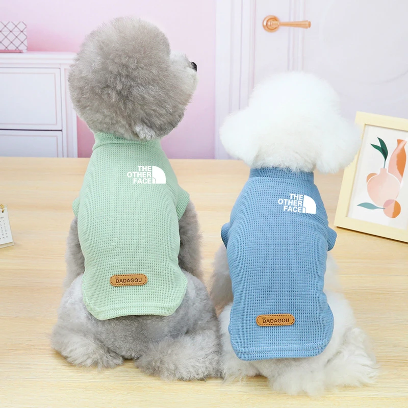 Pet Clothing Summer Thin Refreshing And Leisure Lattice Breathable Puppy Clothes Shiba Inu Corgi French Bulldog S-XXL