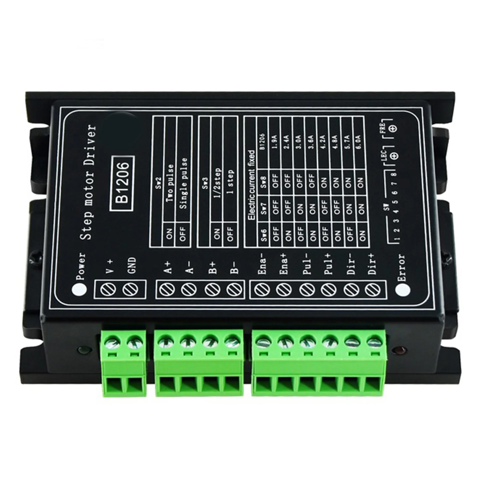 

B1206 Stepper / Half Step Driver 2 Phase Stepper Motor Driver Supply Voltage 120V Working Current 6A Single/Double Pulse