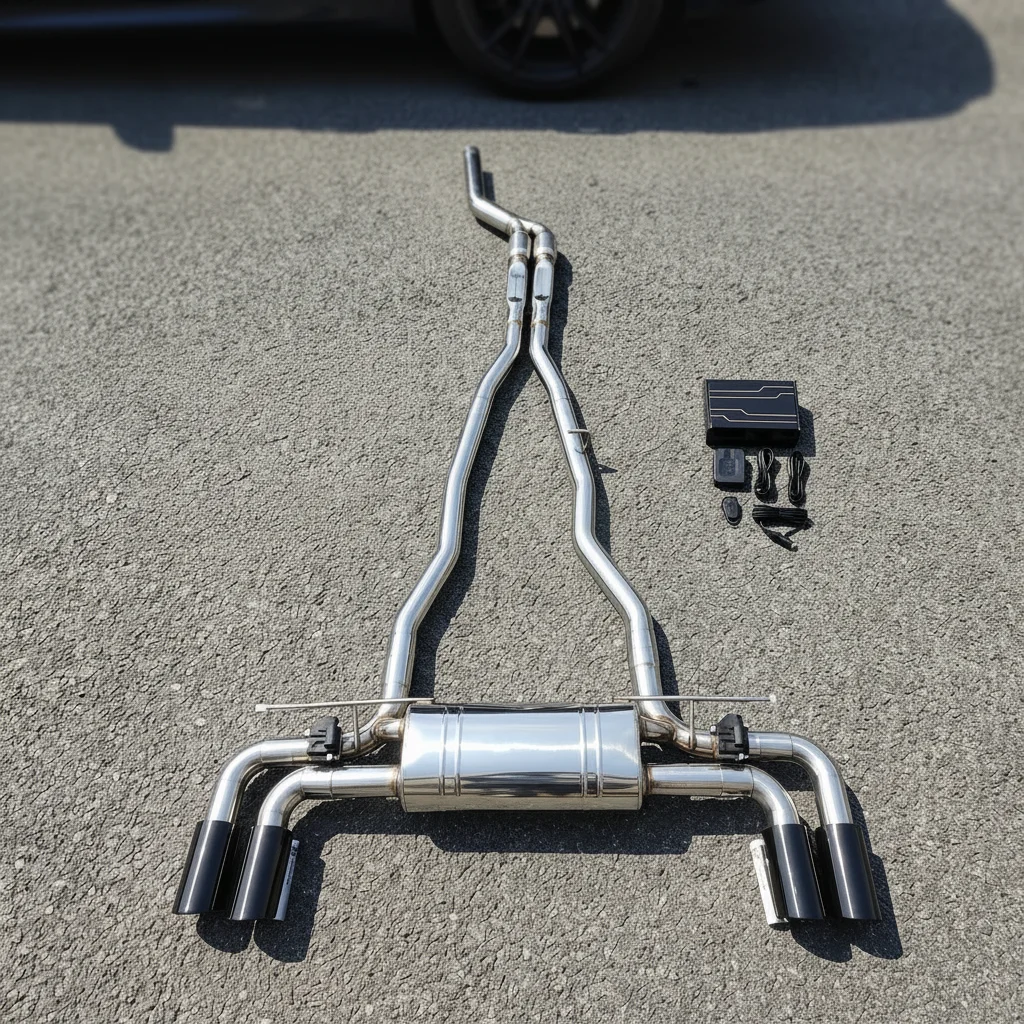 CSZ Resonated Valved Catback Exhaust For BMW G30 540i B58 3.0T Stainless Steel Valvetronic Catback Remote Controller