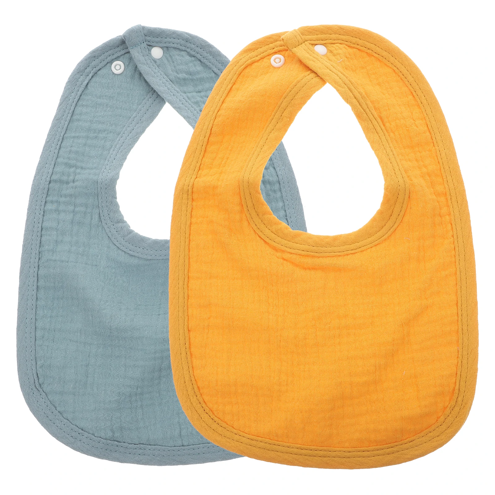 

2pcs Baby Cotton Newborn Drool Bib Lightweight Absorbent Feeding Bibs For Toddler Eating Teething Saliva Towel Portable Unisex