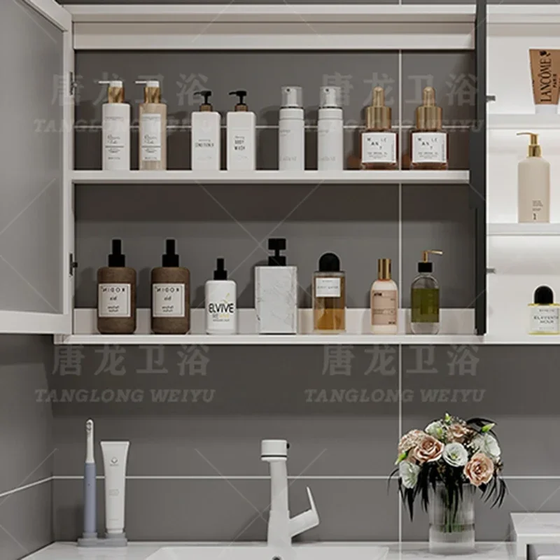 Nordic Multifunctional Bathroom Cabinets Touch Intelligent Bathroom Cabinets Wall-mounted Home Furniture Compartiment HBMC