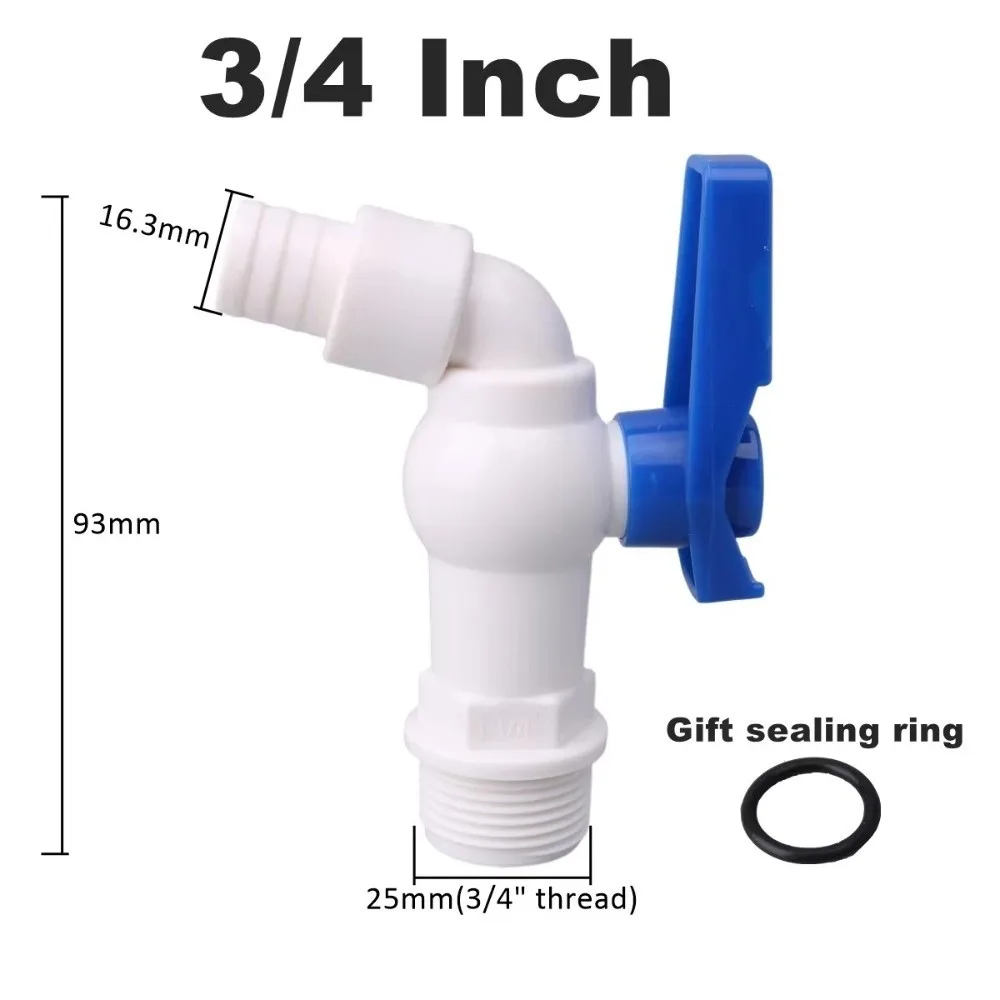 Leak-Proof IBC Tank Tap Adapter Valve Easy Open Close Acid Alkali Resistant Nutrient Solution Faucet Plastic Pouring Tap Spout