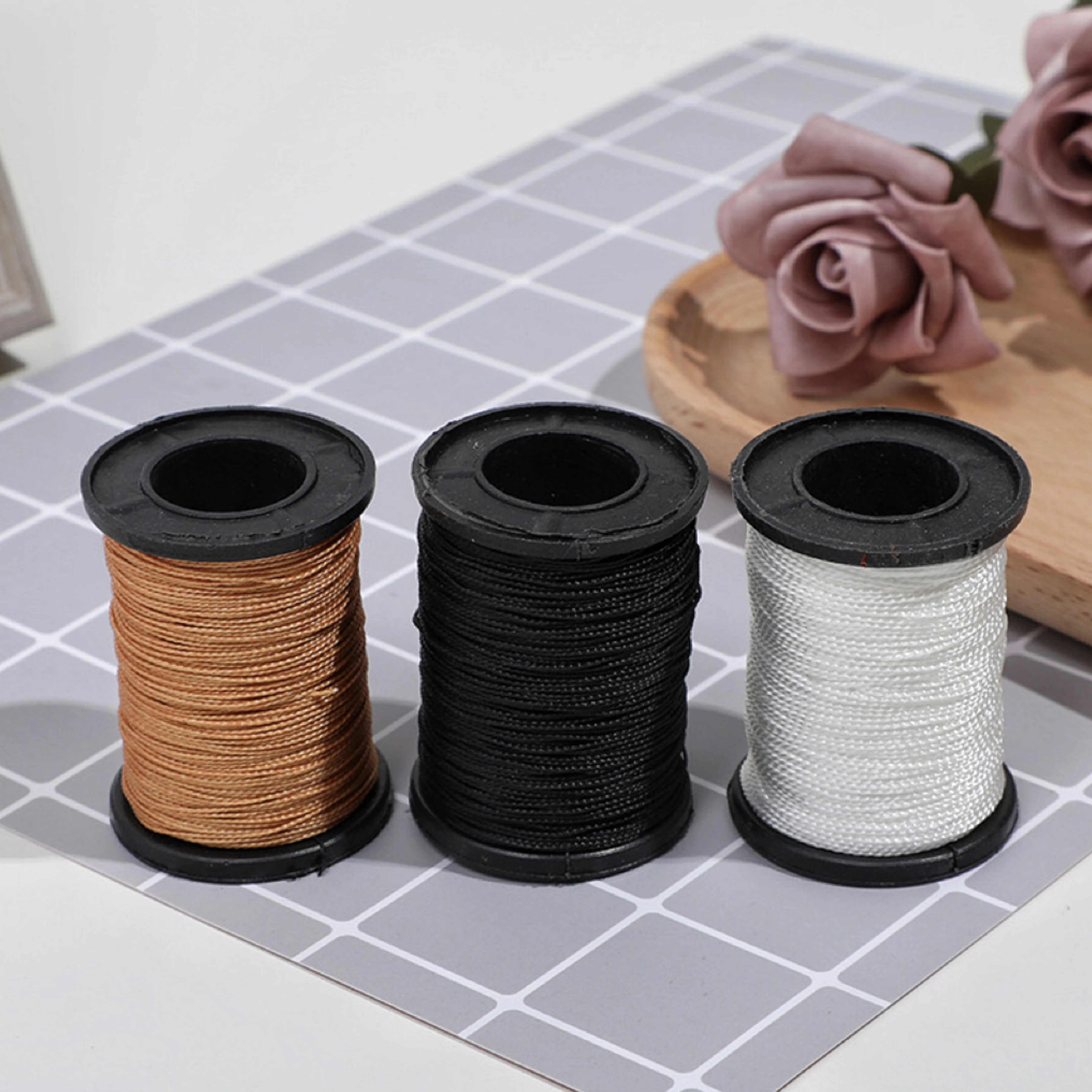 0.6mm 50 Meters Extra Strong Nylon Thread Leather Sewing Kit DIY Repairing Tool Nylon Line Braided Rope Woven Net Thread