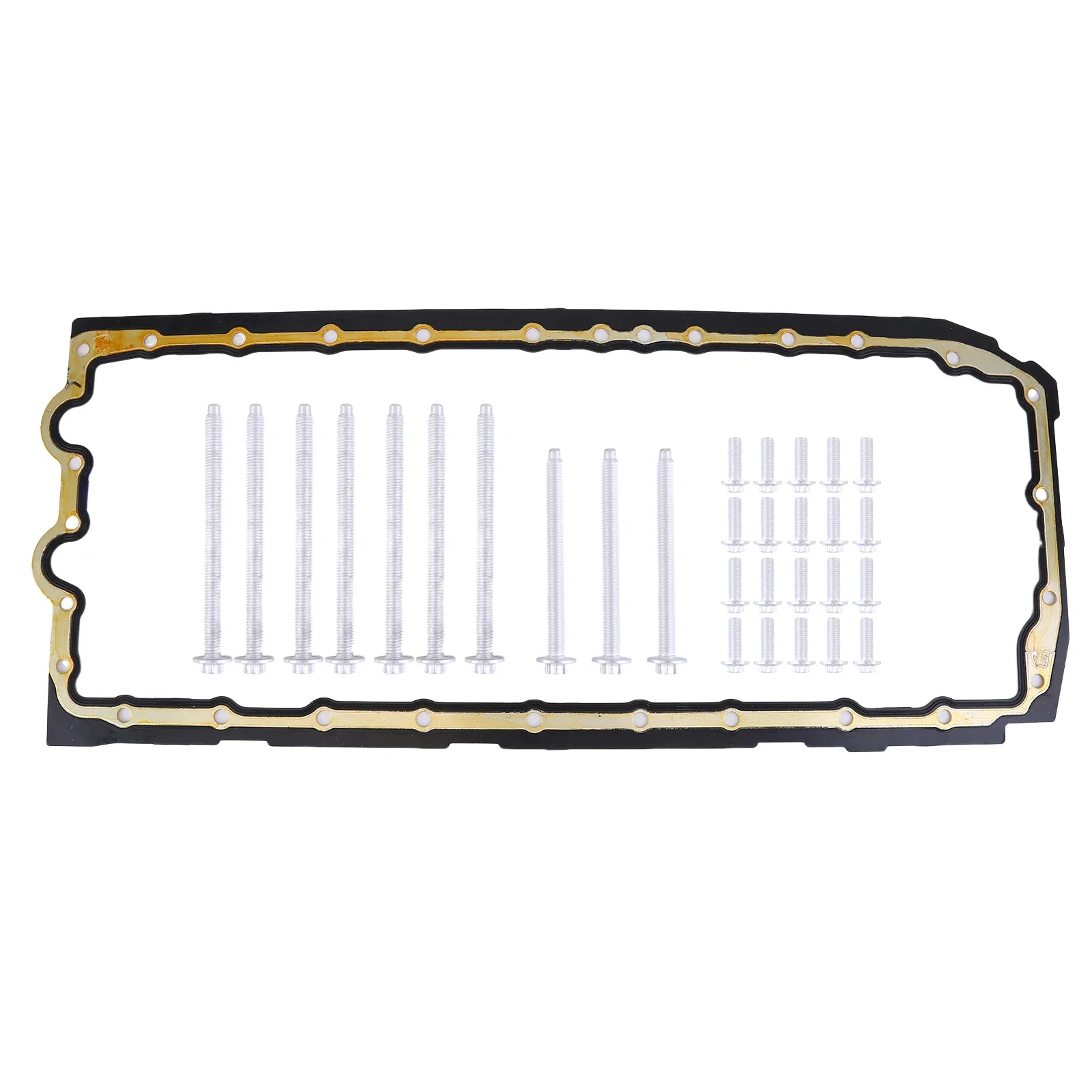 

Engine Oil Pan Gasket Set with Bolts Compatible for E61 E88 E90 E84 E86 E89 Replaces 11132210959 11137548031