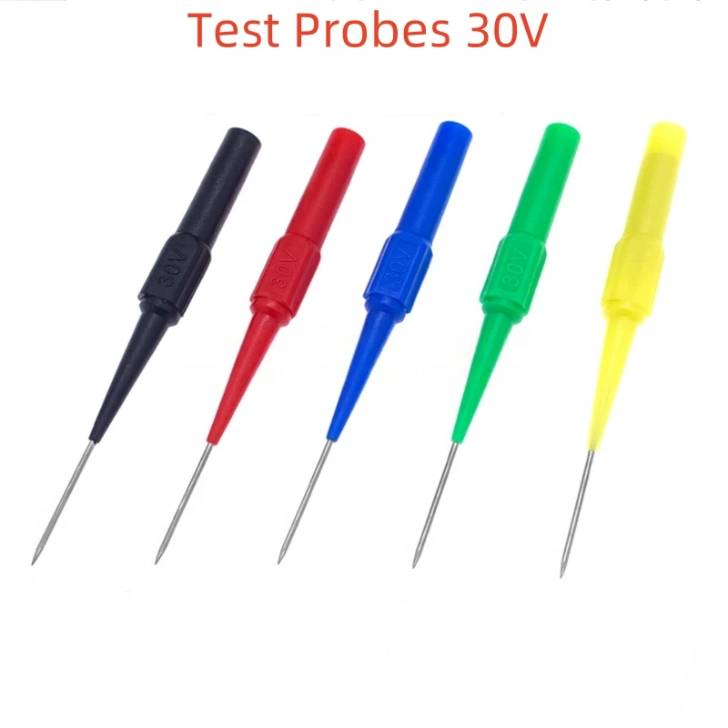5PCS Insulation Piercing Needle Non-destructive Multimeter Test Probes 30V Measuring Device For Banana Plug