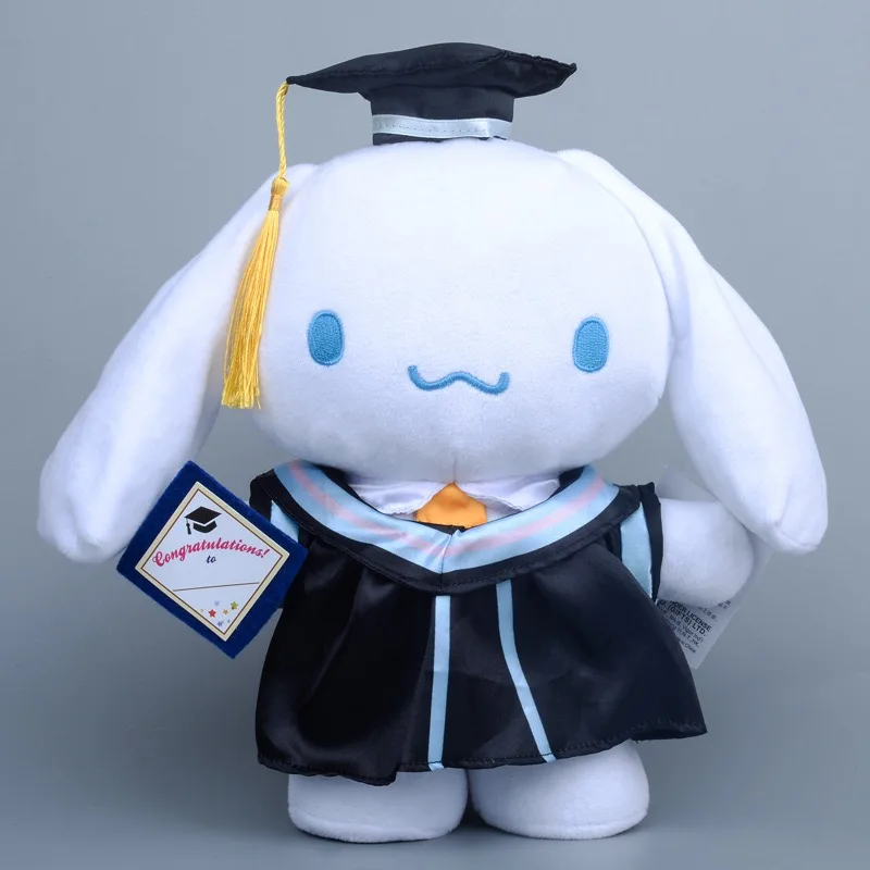 Sanrio Cinnamoroll Kuromi Hello Kitty Plush Graduation Season Toy Cartoon Soft Stufffed Doll Anime Decor Toys For Children Gift image 4