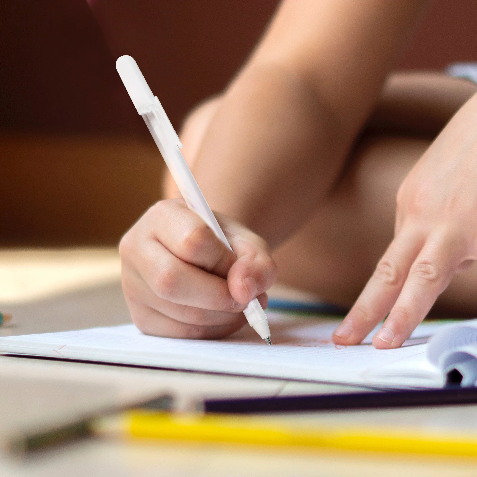 10개입 화이트 페인트 마커 펜 높은 가시성 하이라이터 블랙 페이퍼 아티스트용 드로잉 및 아웃라인 도구 화이트 마커