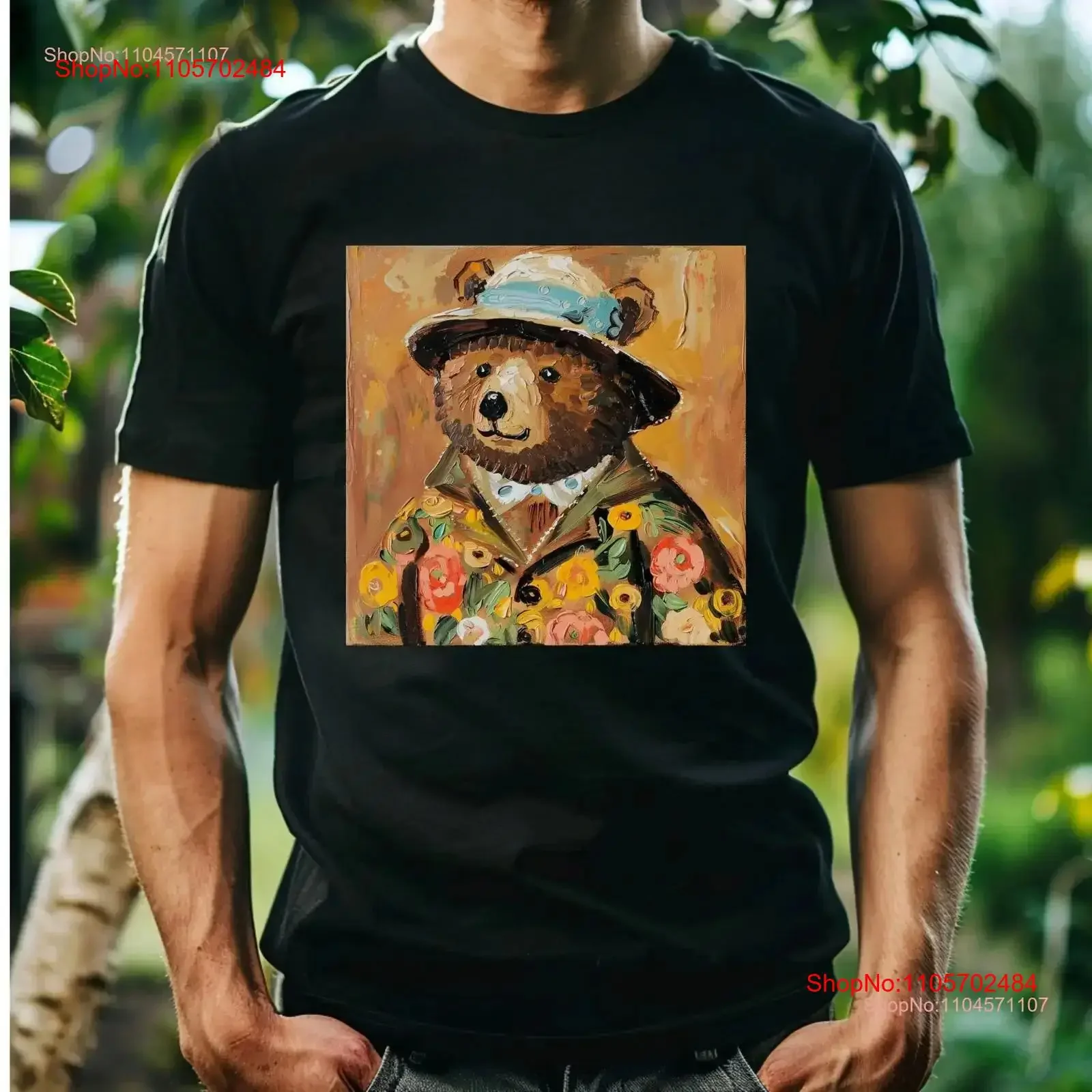 Grizzly Bear PortraiT T Shirt Animal Art Artistic Apparel Idea vintage Washed Casual Versatile Stretched Slightly