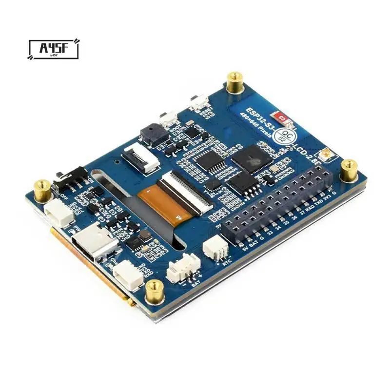 

A45F-ESP32 S3 Макетная плата 2,8-дюймовый IPS-дисплей 480X640 Экран QMI8658 Датчик/порт аккумулятора LVGL/HMI для Arduino
