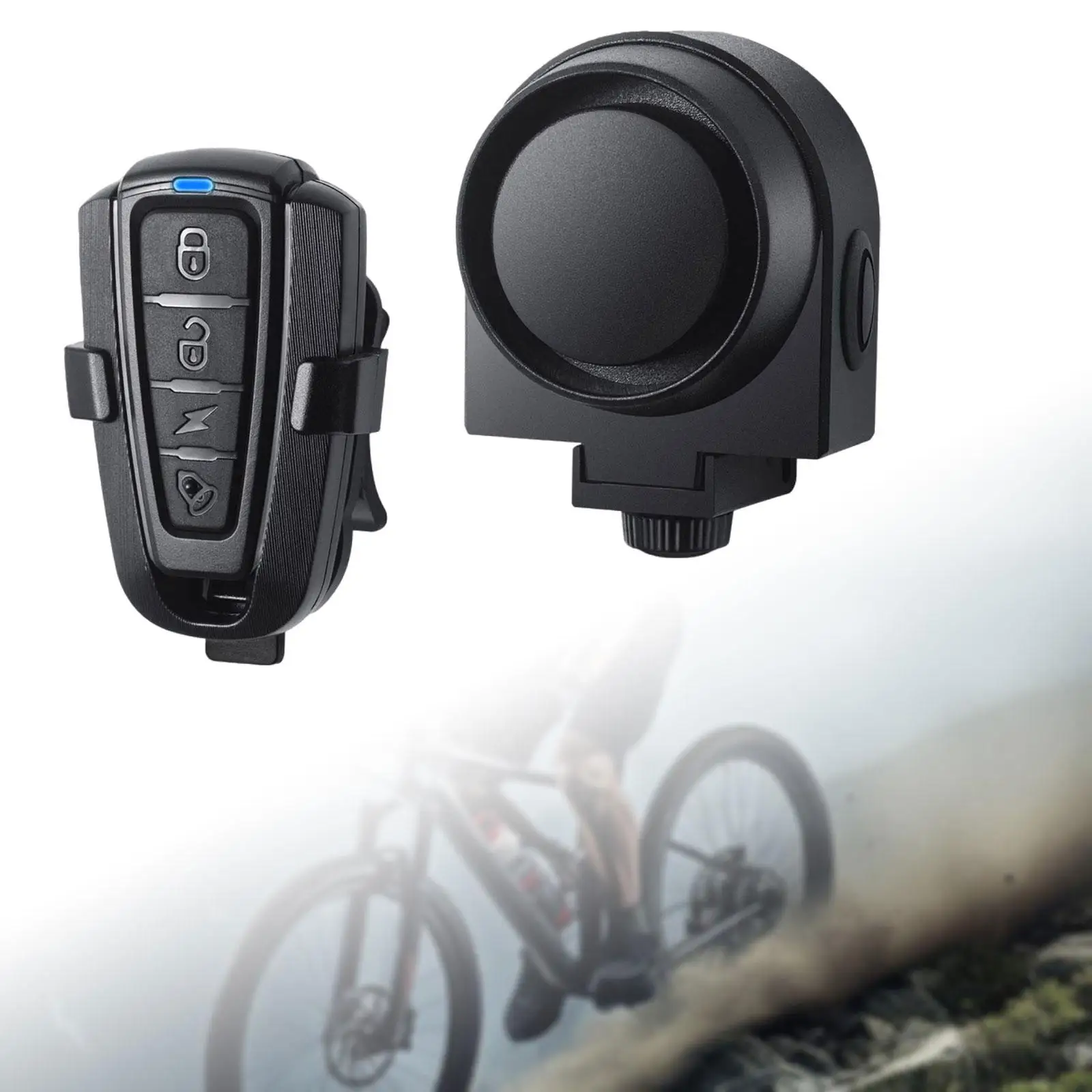 Alarm Getaran Sepeda Nirkabel USB Isi Ulang Sepeda Motor Remote Control Alarm Detektor Anti Maling Tahan Air Luar Ruangan