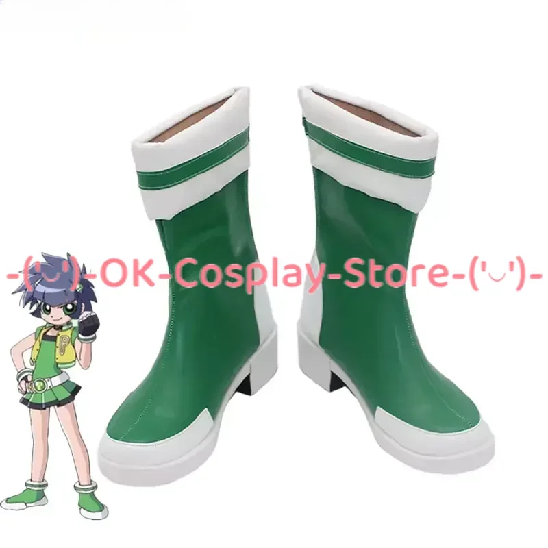 Matsubara Kaoru Powered Buttercup Cosplay Shoes Halloween Carnival Boots PU Shoes Cosplay Props Custom Made