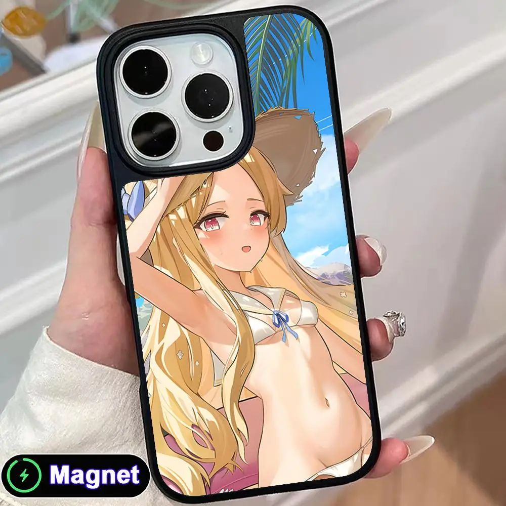 

Blue Archive Seia Phone Case for iPhone 17 16 15 14 13 12 11 Air Pro Max Plus Matte Surface Magnet Cover