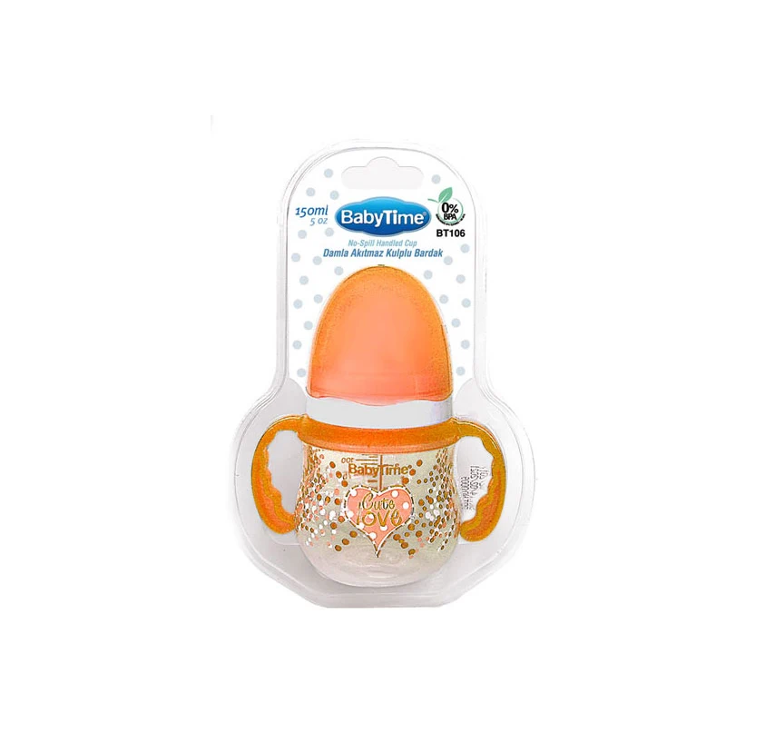 Orange Color Drop Leak-Proof Handle Cup 150ml