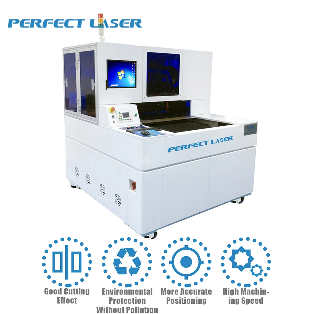 Perfect Laser Glass Cutting Machine For Different Glasses Panel 532nm Fiber Laser Cutter With 17 Inch Screen CCD Easy Operation